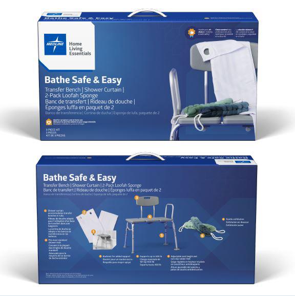 Bathe Safe and Easy Kit for Caregivers 3 Piece Transfer Bench (1 Each)
