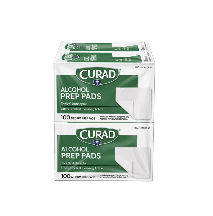 Curad Alcohol Prep Pads 1-Ply Thick 4bx (Case of 24)