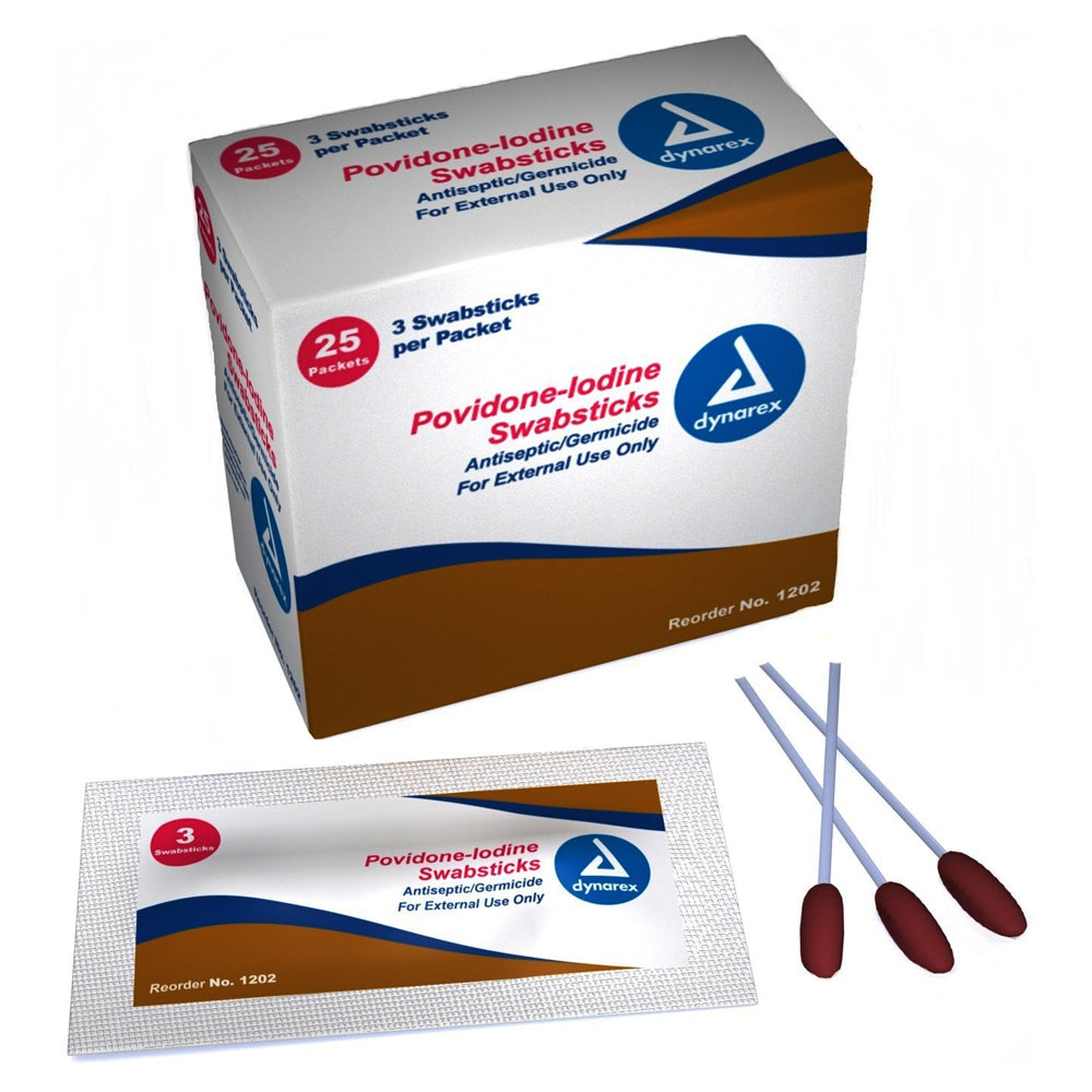 Povidone Iodine Swabstick, 3's Style