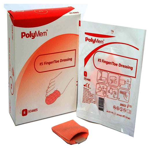 PolyMem #5 XXL Finger/Toe Dressing 6 Count
