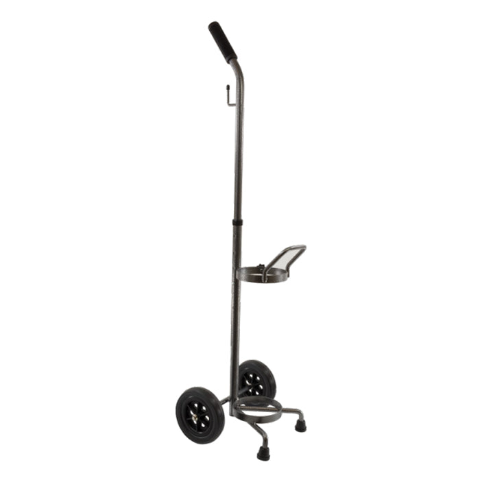 Roscoe Adjustable D or E Oxygen Cart, Silver Vein Finish, 38-1/2" - 42-1/2"