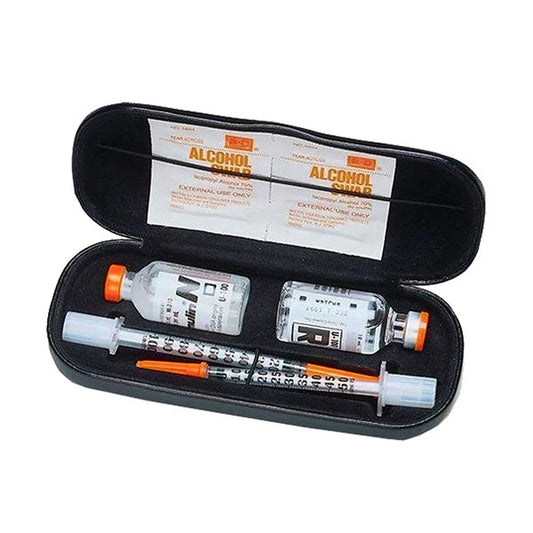 DI Case Eyeglass Style Insulin Protector Black
