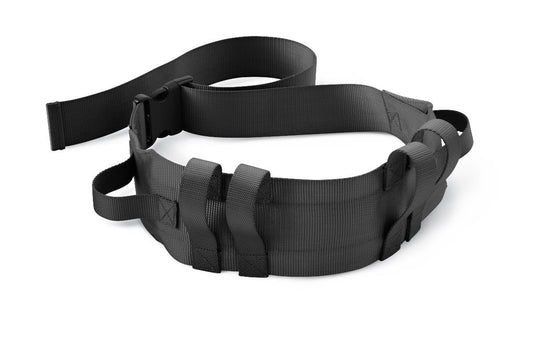 Wide Transfer Belt with Handles Black