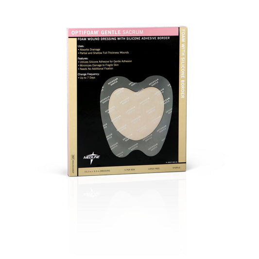 Optifoam Gentle Sacrum Foam Wound Dressing with Silicone Adhesive Border 10 IN x 9 IN 1ct