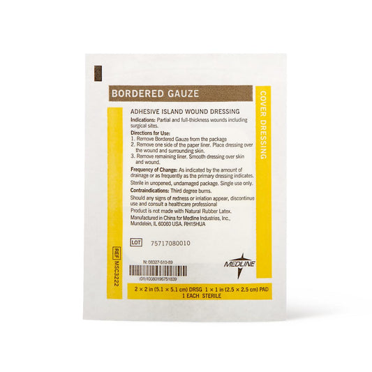 Bordered Gauze Adhesive Island Wound Dressings 2" x 2"(1" 1"pad)sterile