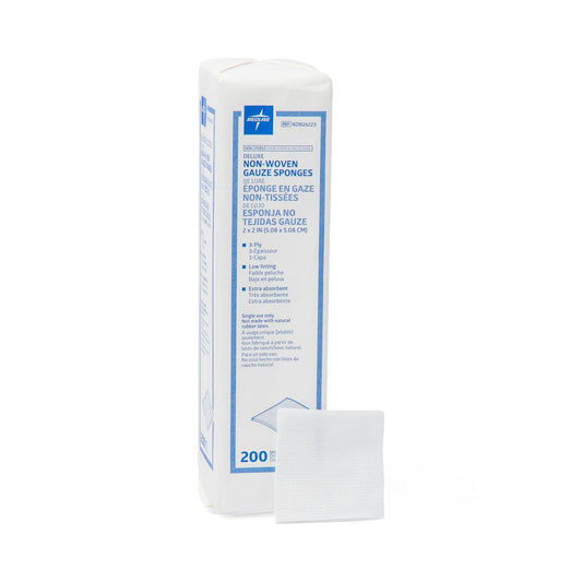 Deluxe Nonsterile Nonwoven Gauze Sponges 2" x 2" 3ply