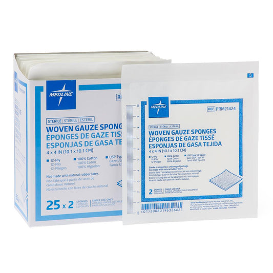 Woven Sterile Gauze Sponges Usp 4" x 4" 12ply 2/pack
