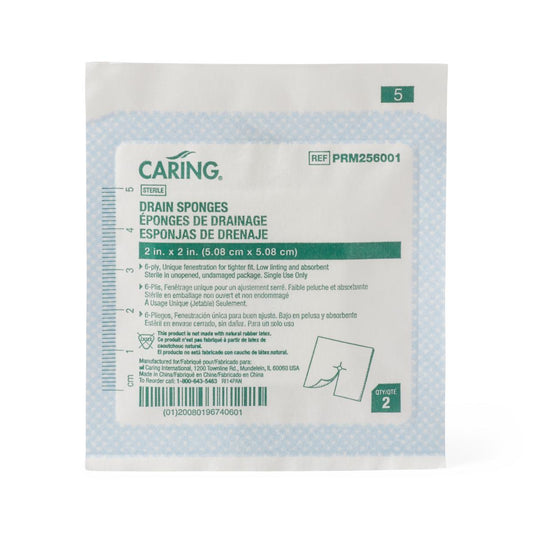 Sterile Nonwoven Gauze Drain Sponges Spnge Nonwvn 2" x 2 6ply