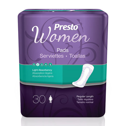 Presto Pads Light Absorbency 8.5" Regular
