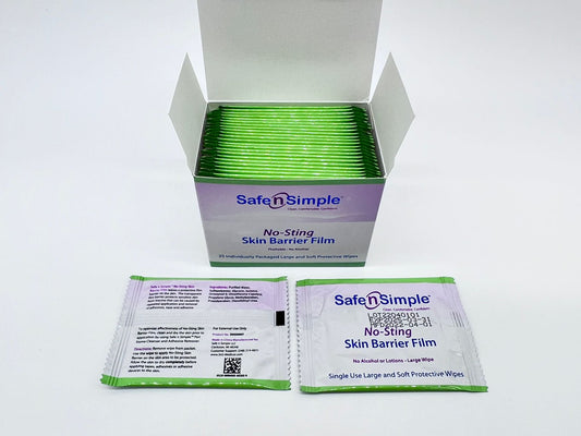 No-Sting Skin Barrier Wipes 5" x 7"