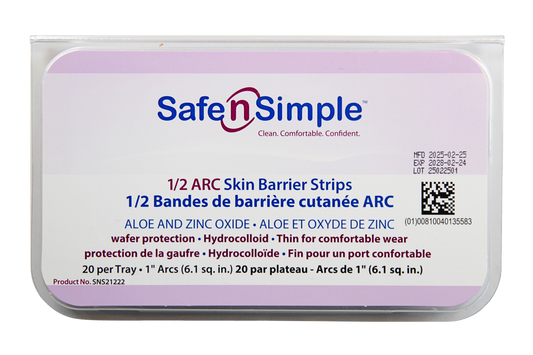 Safe N Simple 1" Half Moon Skin Barrier Arcs With Aloe and Zinc Oxide