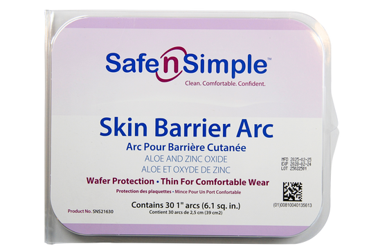 Safe N Simple 1" Skin Barrier Arcs With Aloe and Zinc Oxide 1500 Count