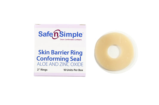 Safe N Simple 2" Conforming Skin Barrier Rings With Aloe and Zinc Oxide