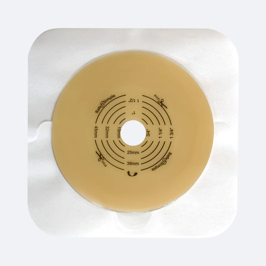 Piece Wafer Extended Wear With Tape Collar White Flange Cut-to-Fit