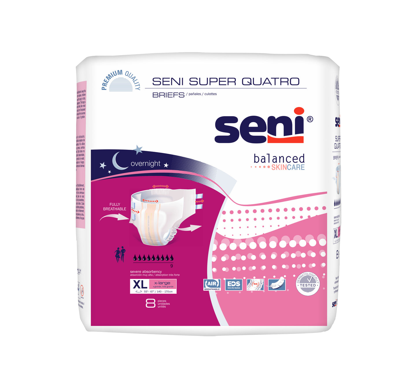 Seni Super Quatro Briefs, Extra Large - 55" - 67"