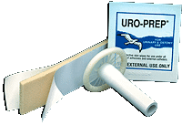 Uro-Con Texas-Style Male External Catheter with 2" Tube Urofoam-2 and Uro-Prep Large 35mm