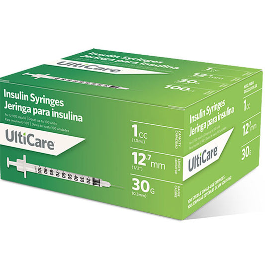 UltiCare Syringe 30G x 1/2" 1mL 90 Count