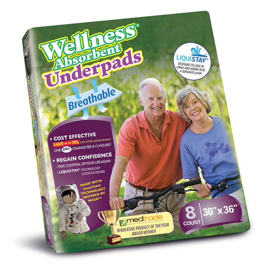 Wellness Absorbent Underpads Size 30" x 36"