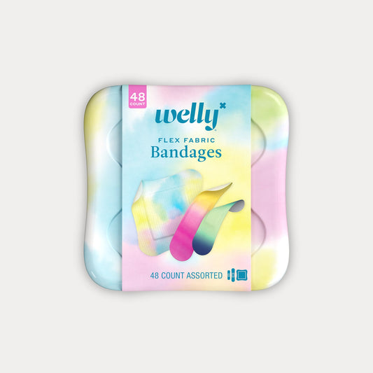Welly Health Colorwash Adhesive Bandages 48 Count
