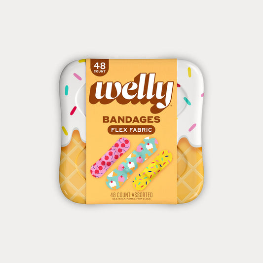 Welly Health Ice Cream Adhesive Bandages 48 Count