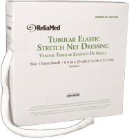 ReliaMed Tubular Elastic Stretch Net Dressing, X-Small 5-3/8" x 25 yds. (Finger, Toe and Wrist) 1ct