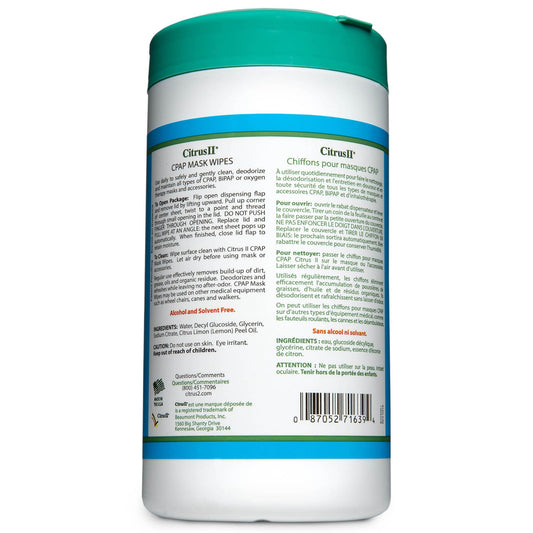 Citrus ll CPAP Mask Cleaner Wipe