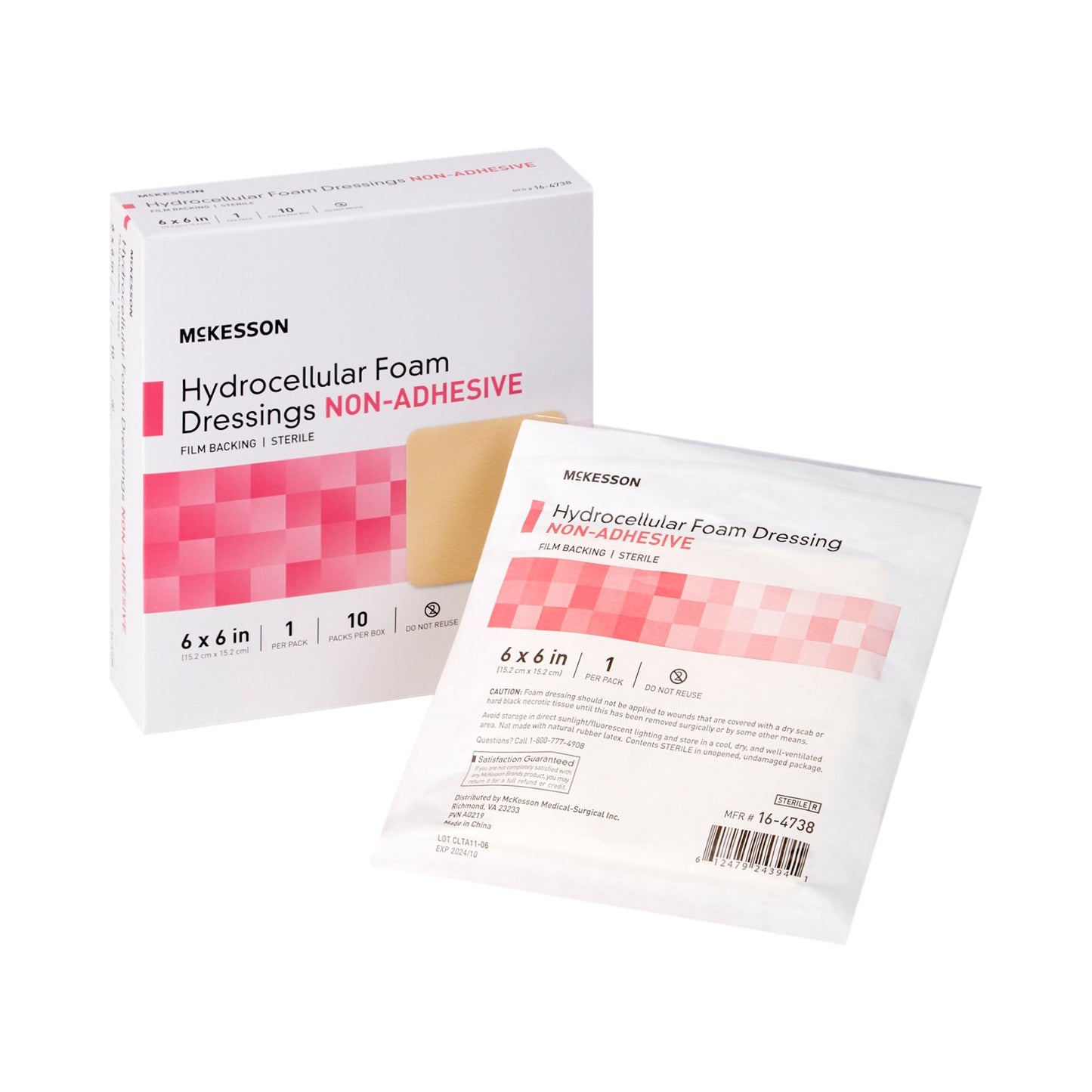 McKesson Nonadhesive without Border Foam Dressing