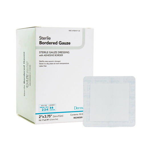 DermaRite® Gauze Adhesive Dressing, White