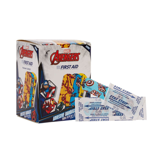 American® White Cross Stat Strip® Kid Design (Avengers) Adhesive Strips
