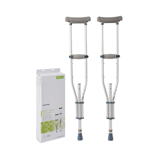 McKesson Underarm Crutches, 4'6" – 6'6"