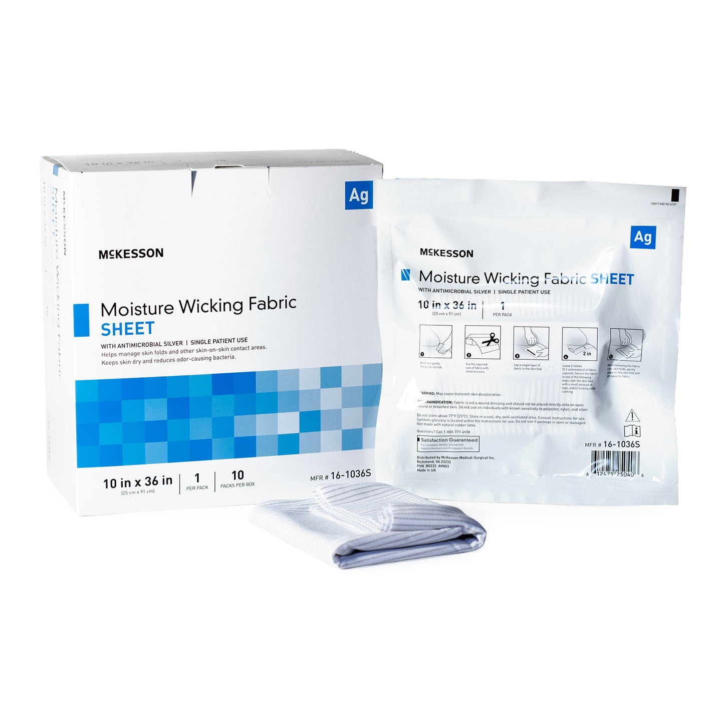 McKesson Silver Moisture Wicking Fabric