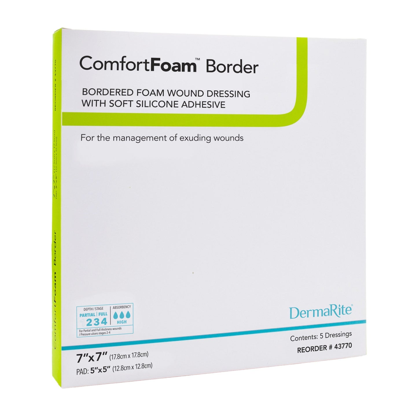 ComfortFoam™ Bordered Foam Wound Dressing w/ Soft Silicone Adhesive