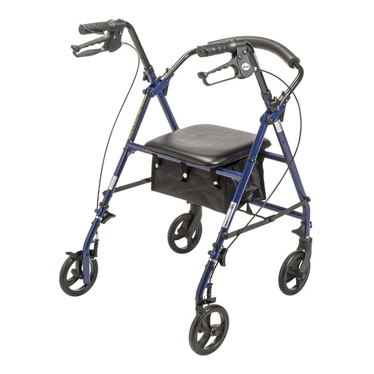 Drive™ Steel Rollator with 6 Inch Wheels, Blue