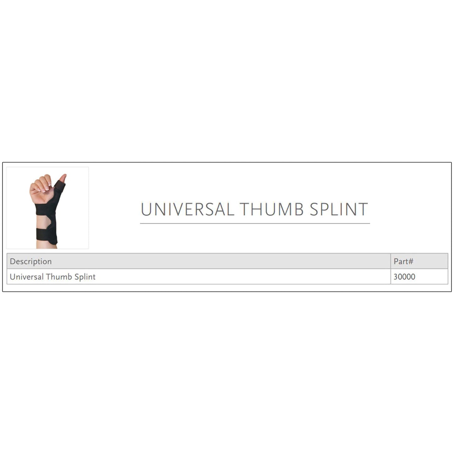 Ossur® Thumb Splint, One Size Fits Most