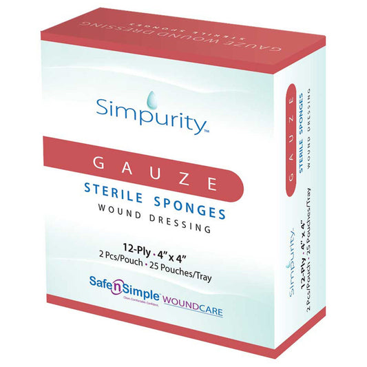 Simpurity Gauze Dressing 4" x 4" Sterile 2's