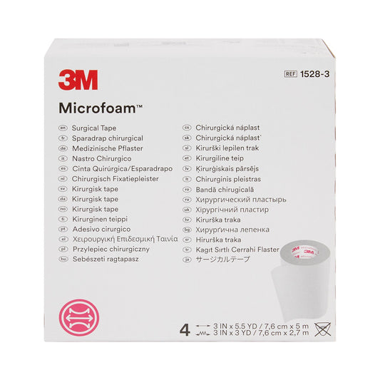 3M™ Microfoam™ Foam / Acrylic Adhesive Medical Tape, White