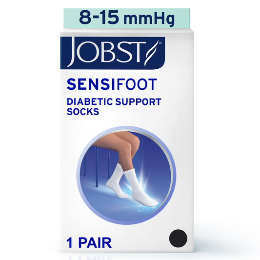 JOBST® SensiFoot™ Diabetic Crew 8-15 mmHg Compression Socks Closed Toe