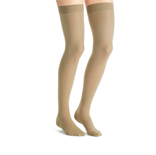 JOBST® UltraSheer Women's Thigh High 15-20 mmHg w/ Silicone Dot Top Band Compression Stockings Closed Toe