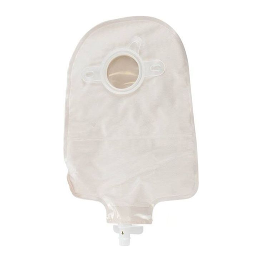9" Urostomy Two-Piece Pouch Transparent 57mm 2-1/4" Flange With Cap and Belt Tabs
