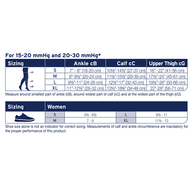 JOBST® ACTIVA Sheer Knee High 15-20 mmHg Compression Socks Closed Toe