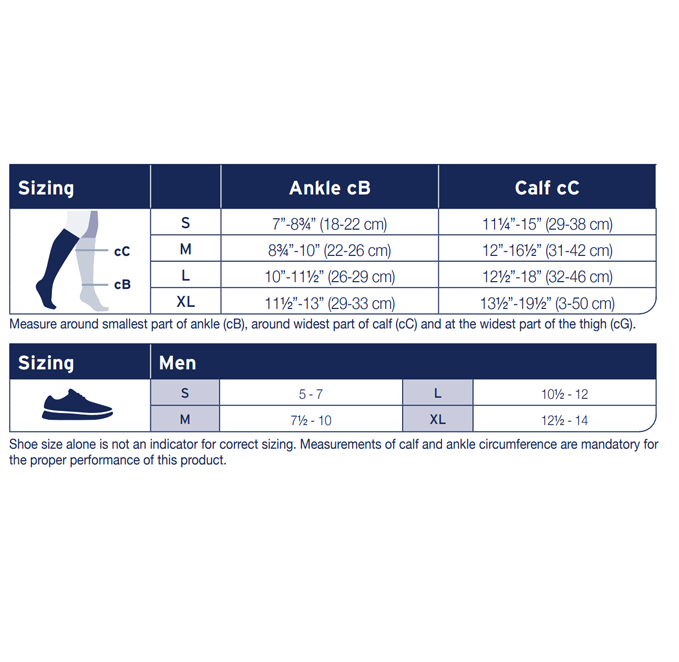 JOBST® ACTIVA Men's Dress Knee High 15-20 mmHg Compression Socks Closed Toe