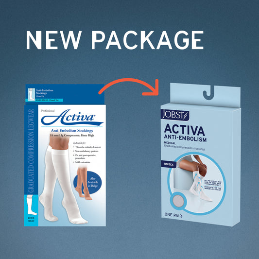 JOBST® ACTIVA Anti-Embolism Thigh High 18 mmHg Compression Socks White