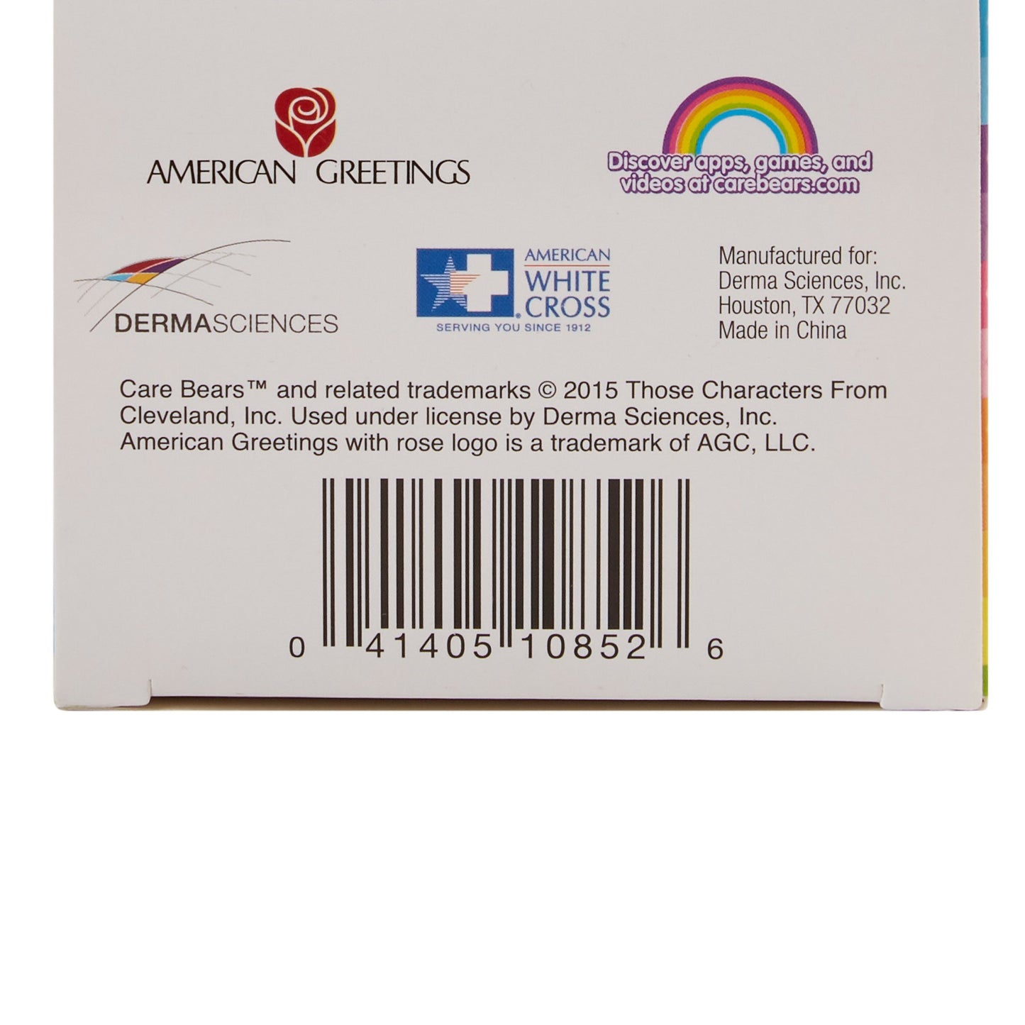 American® White Cross Stat Strip® Kid Design Care Bears™ Adhesive Strips