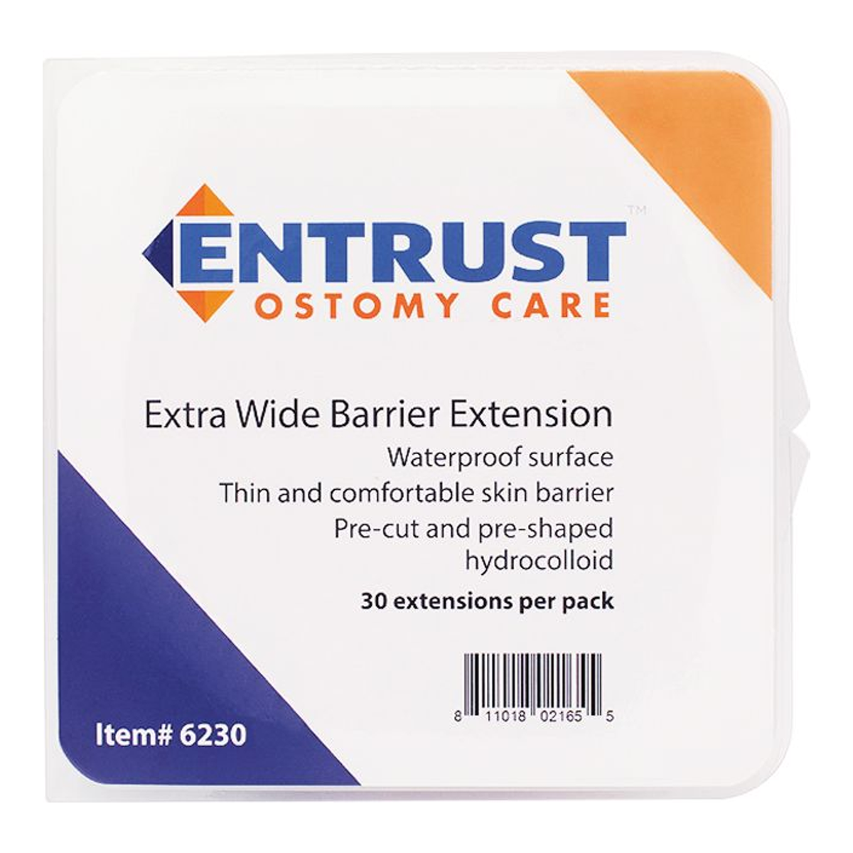 Entrust Crescent Barrier Strips Extended Wear 30 Count