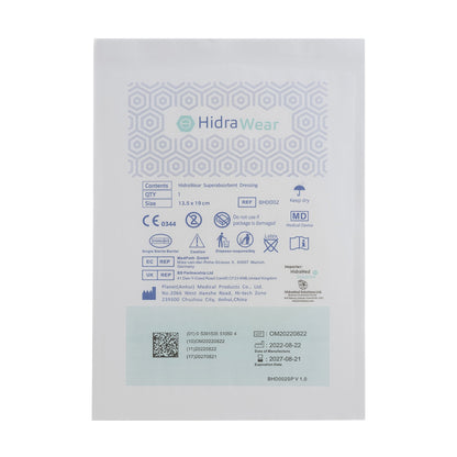 Super Absorbent Dressing HidraWear Without Adhesive 13.5 x 19 cm Rectangle