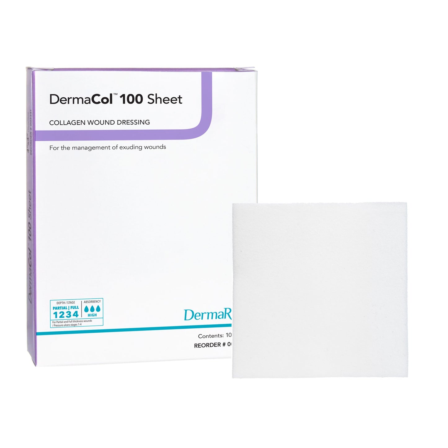 DermaCol™ Dressing, 2 x 2 Inch