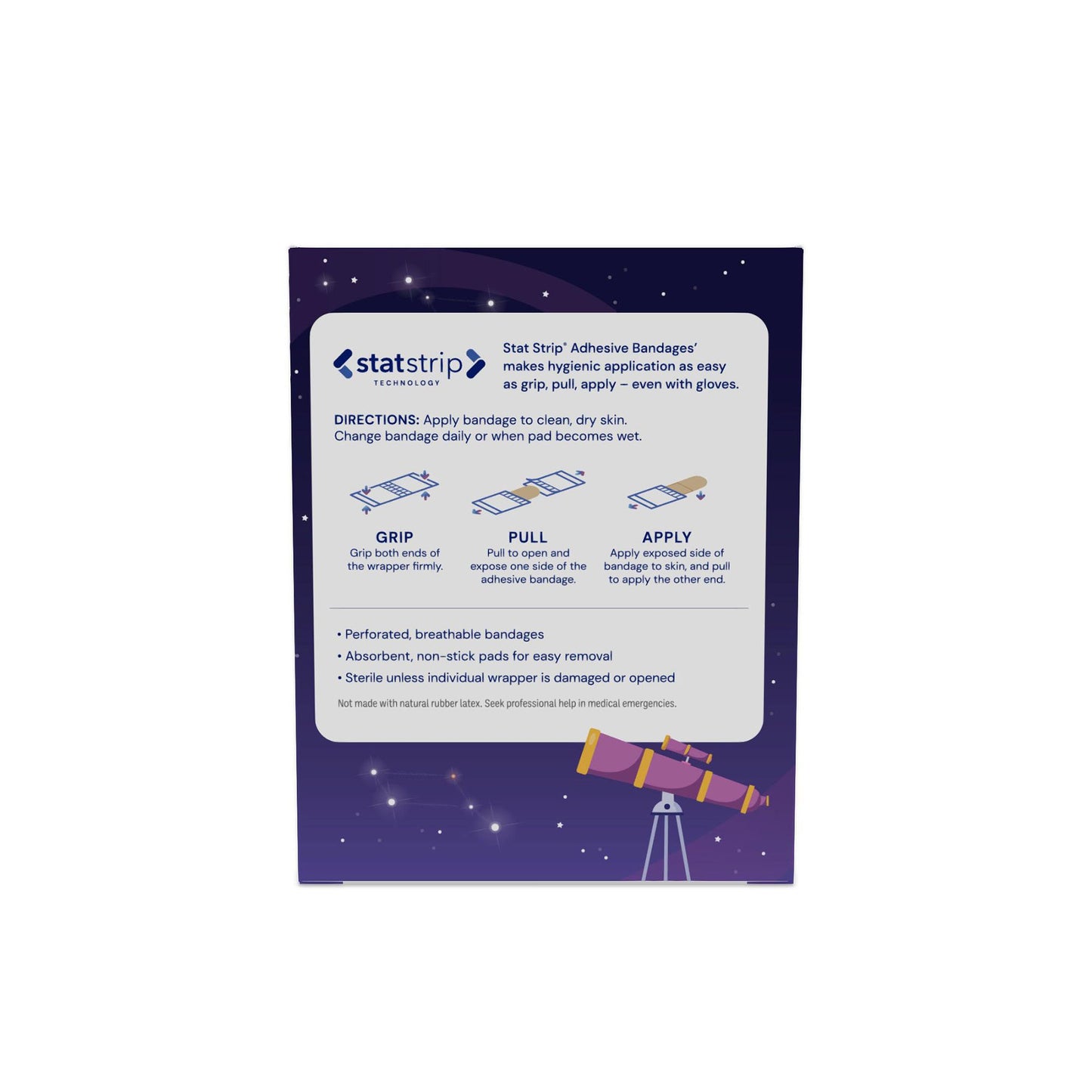 Strip® Adhesive Strip Stat, 3/4 x 3 Inch