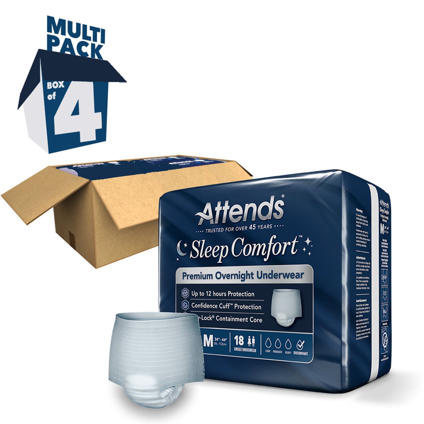 Attends® Sleep Comfort Premium Overnight Underwear