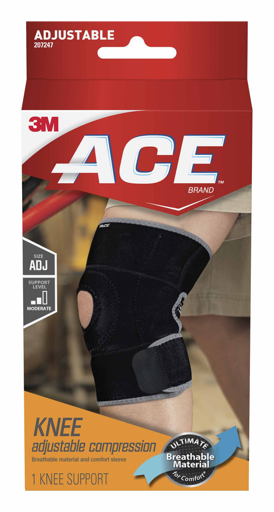 3M™ Ace™ Neoprene Open-Patella Compression Knee Support, One Size Fits Most
