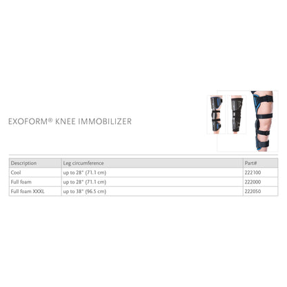 Exoform® Knee Immobilizer, One Size Fits Most